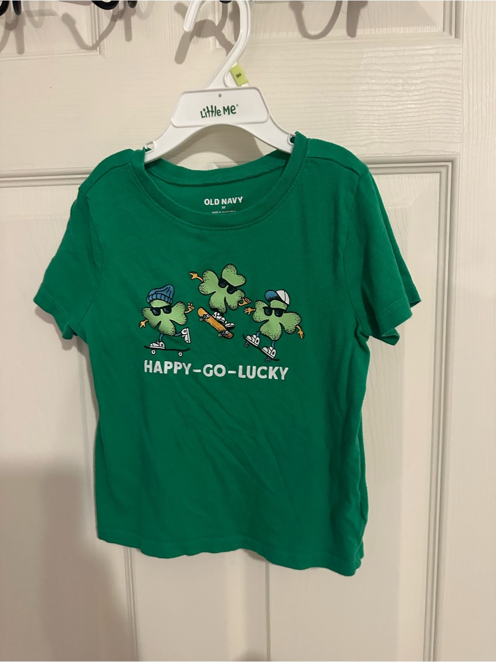 3T Old Navy Kids Short-Sleeve 'Happy-Go-Lucky' Shamrock Tee